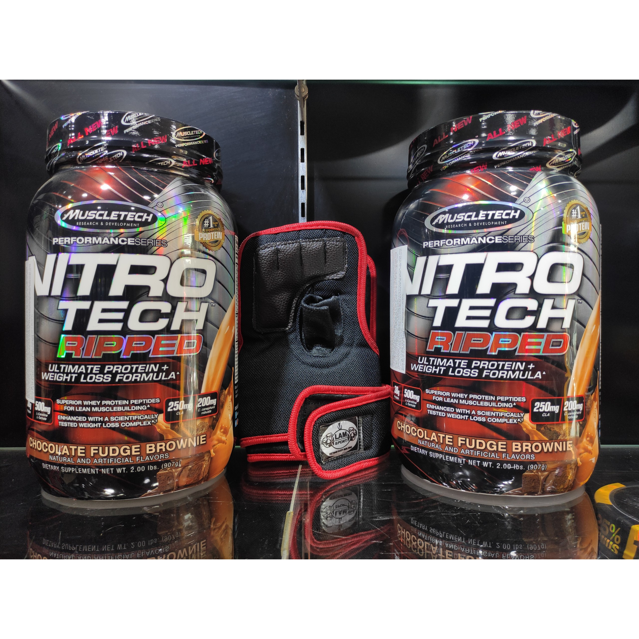 SIÊU Combo Tăng cơ-Giảm mỡ với 2 hộp Nitro tech Ripped 2lbs - mỗi hộp 21 lần dùng - Vị chocolate - Tăng cơ nhanh chóng, Đốt mỡ tối ưu - Kèm quà - Hàng chuẩn nhập khẩu chính hãng