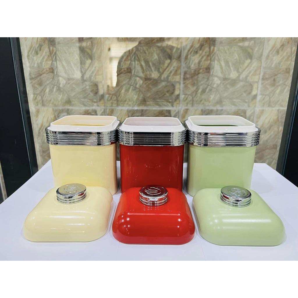 Set 3 Hộp Swan Retro, Hộp Đựng Trà, Đường, Cafe, Dung Tích 1L, Nhập Đức
