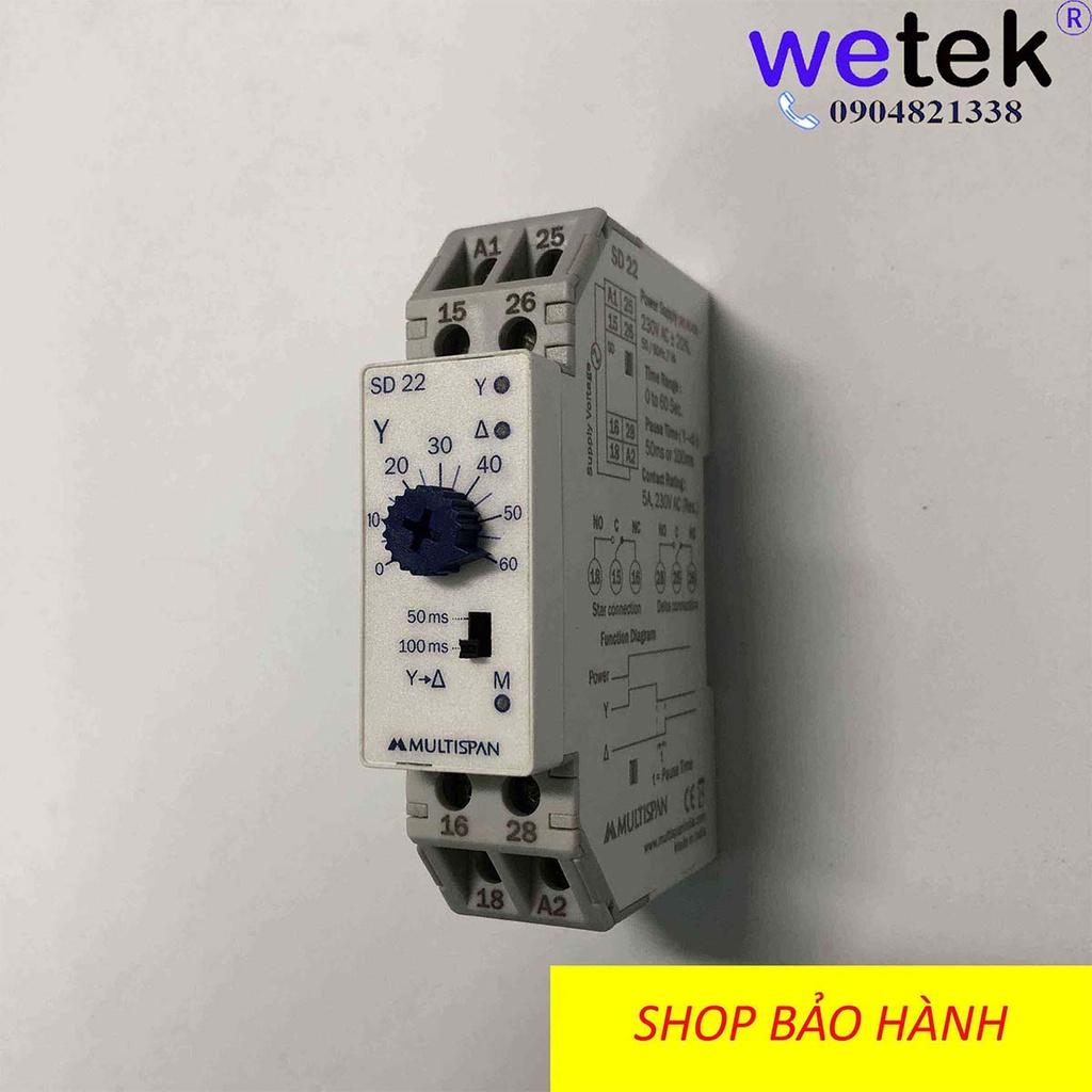 Multispan SD-22 Timer Sao Tam giác cài Din, nhỏ gọn và hiệu quả