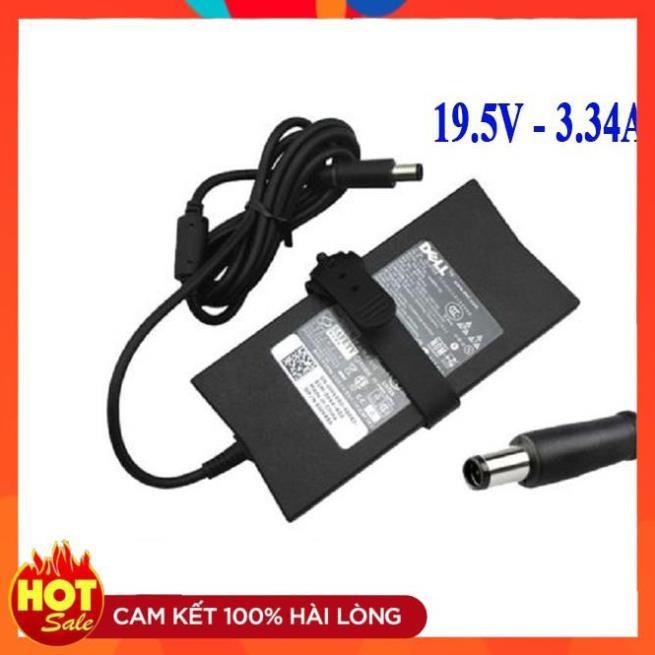 Sạc Dùng Cho laptop Dell 19.5V - 3.34A chân kim thường loại mỏng tốt