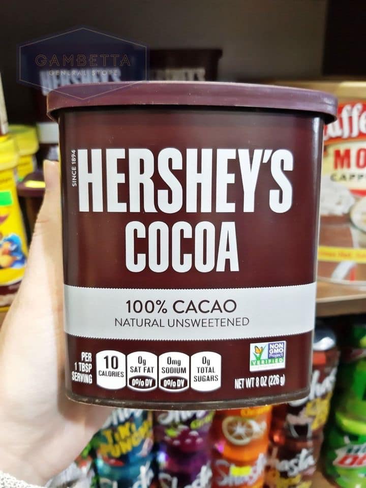 Bột cacao Hershey's Cocoa powder (Hershey’s Cocoa Natural Unsweetened 100% Cocoa)- 226gr