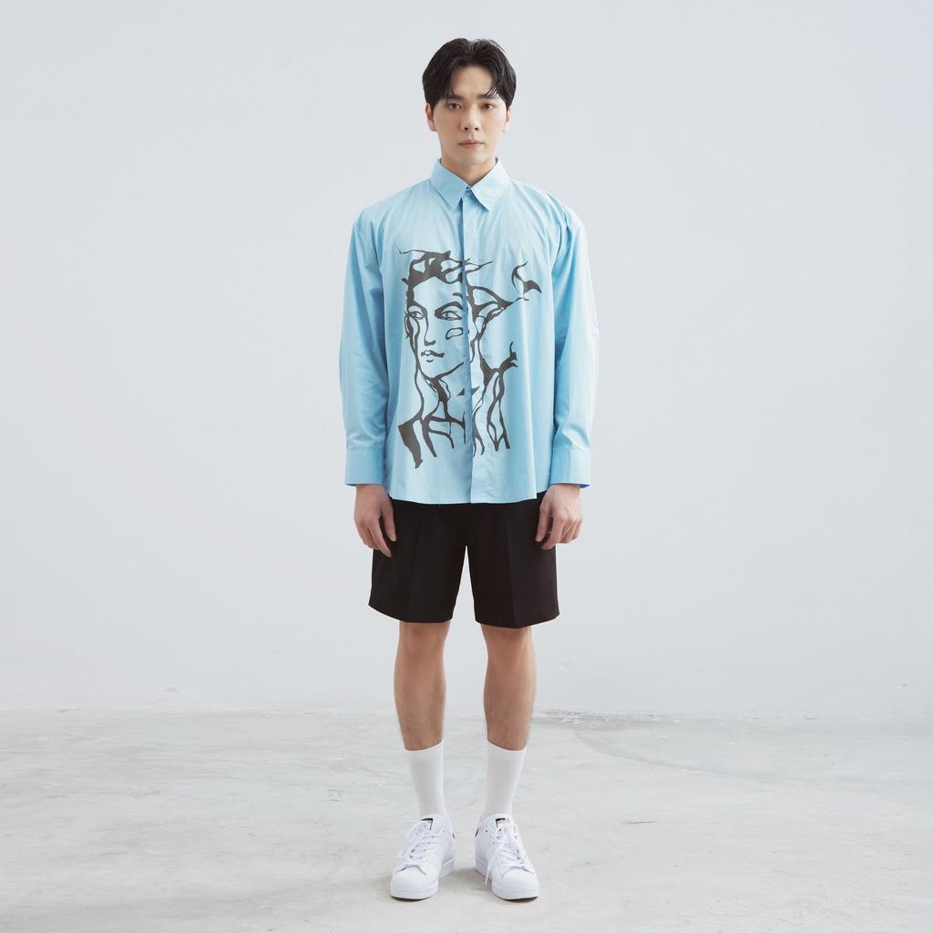 Áo sơ mi Y218 Elo Shirt tay dài dáng rộng in hình