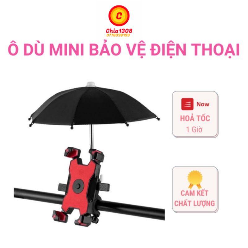 Hình ảnh Ô DÙ MINI 2 LỚP CAO CẤP CHE NẮNG MƯA CHO ĐIỆN THOẠI GẮN TRÊN GIÁ ĐỠ ( SỈ IB)