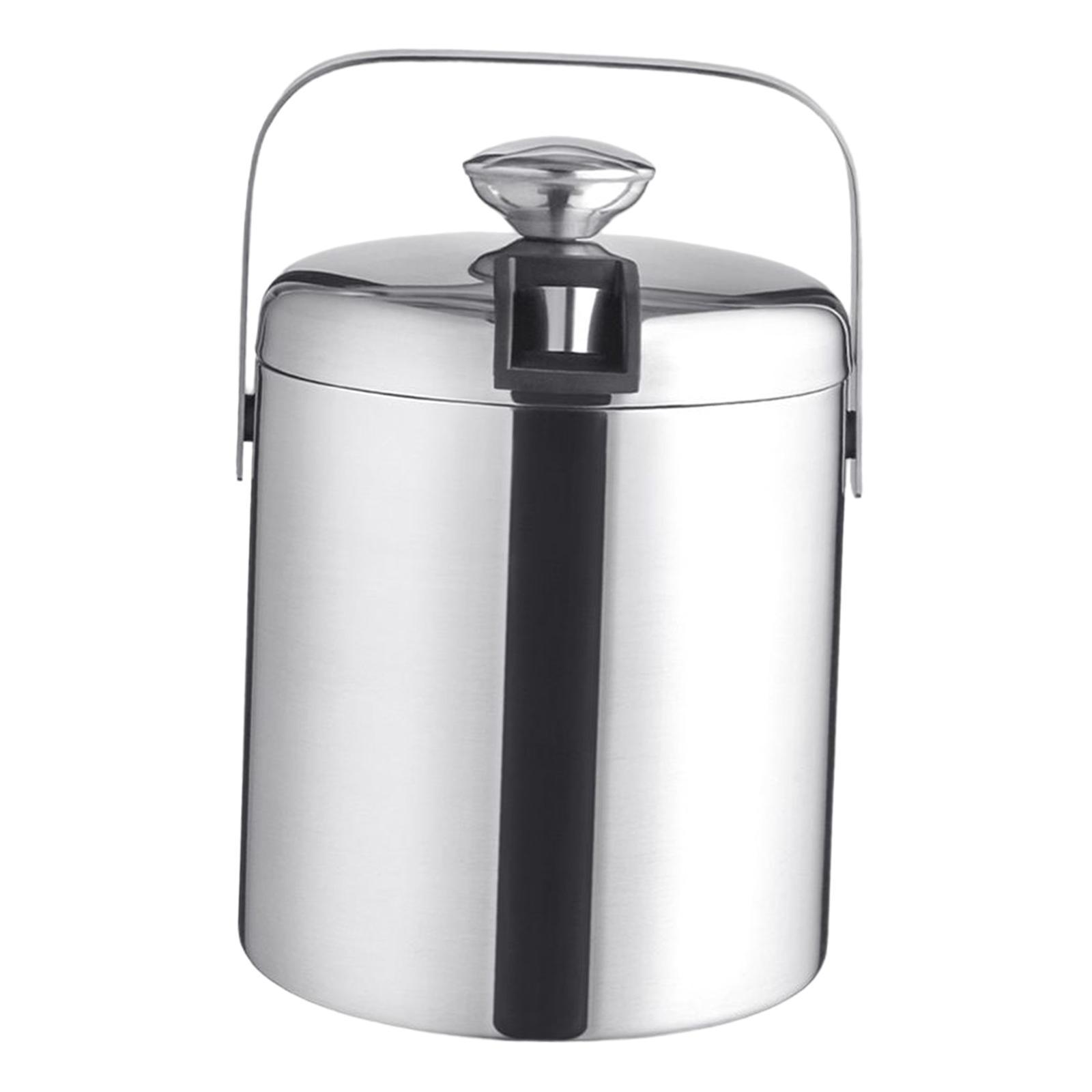 Stainless Steel Ice Beer Bucket Beer   Holder for Home BBQ Parties