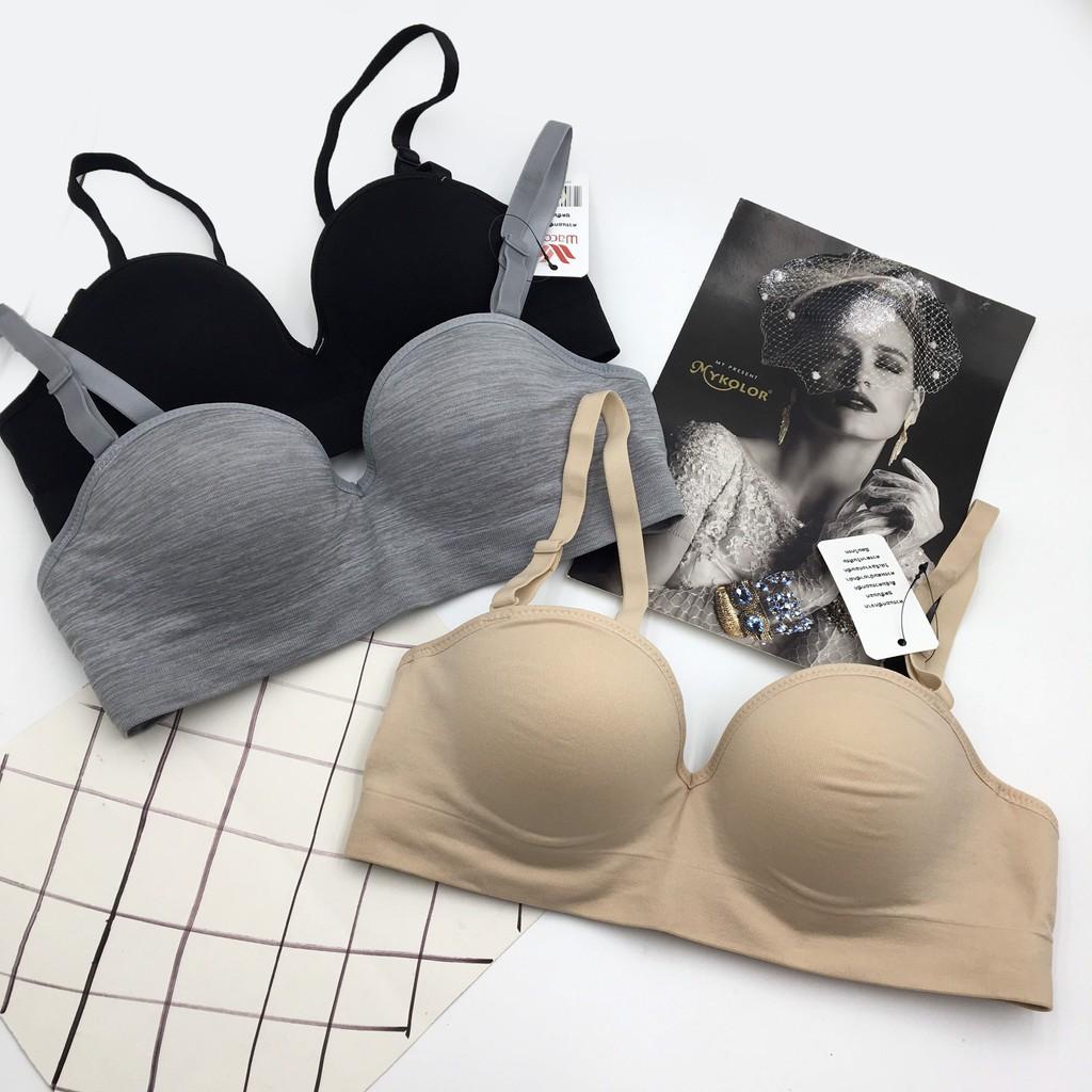 Áo ngực đệm mỏng cotton quả ngang dành cho người ngực vừa và to