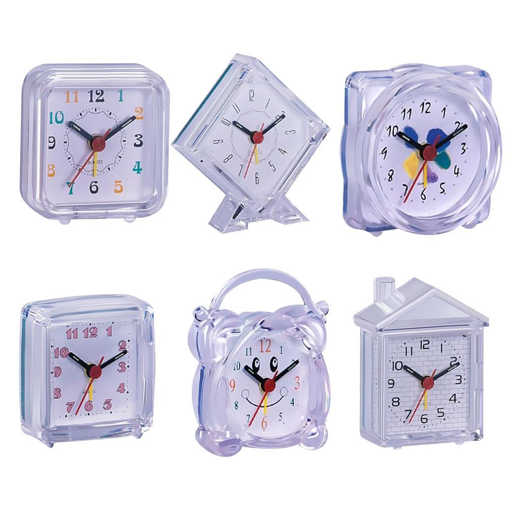 Mini Travel Alarm Clock Portable Table Desk Snooze Clock with Night Light 01