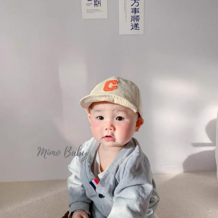 Mũ lưỡi trai họa tiết chữ C cho bé MH21 Mimo Baby