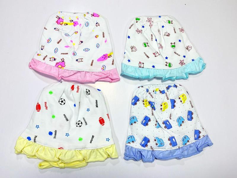 Nón bèo cột dây cho bé sơ sinh từ 0-6 tháng - Set 05 Cái