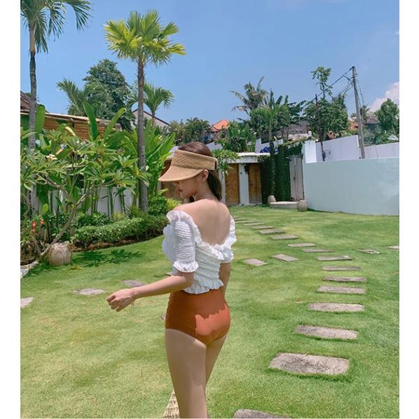 Đồ bơi lưng cao áo trễ vai B82