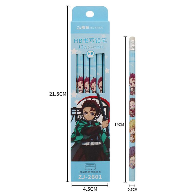 Set 12 Bút Chì Gỗ Họa Tiết Anime