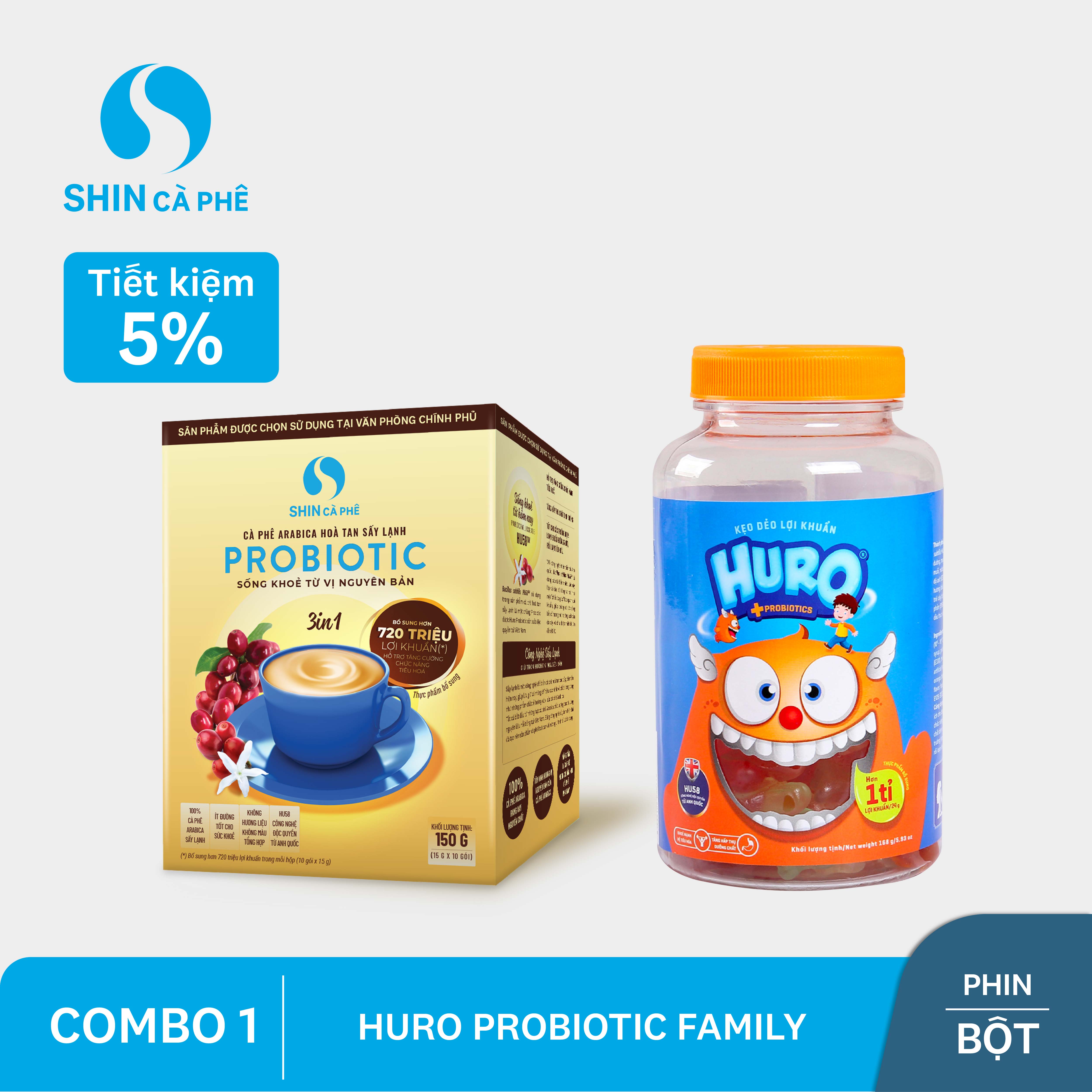 SHIN Cà Phê - Combo Sơn La và Khe Sanh - Phin giấy tiện lợi hộp 5 gói