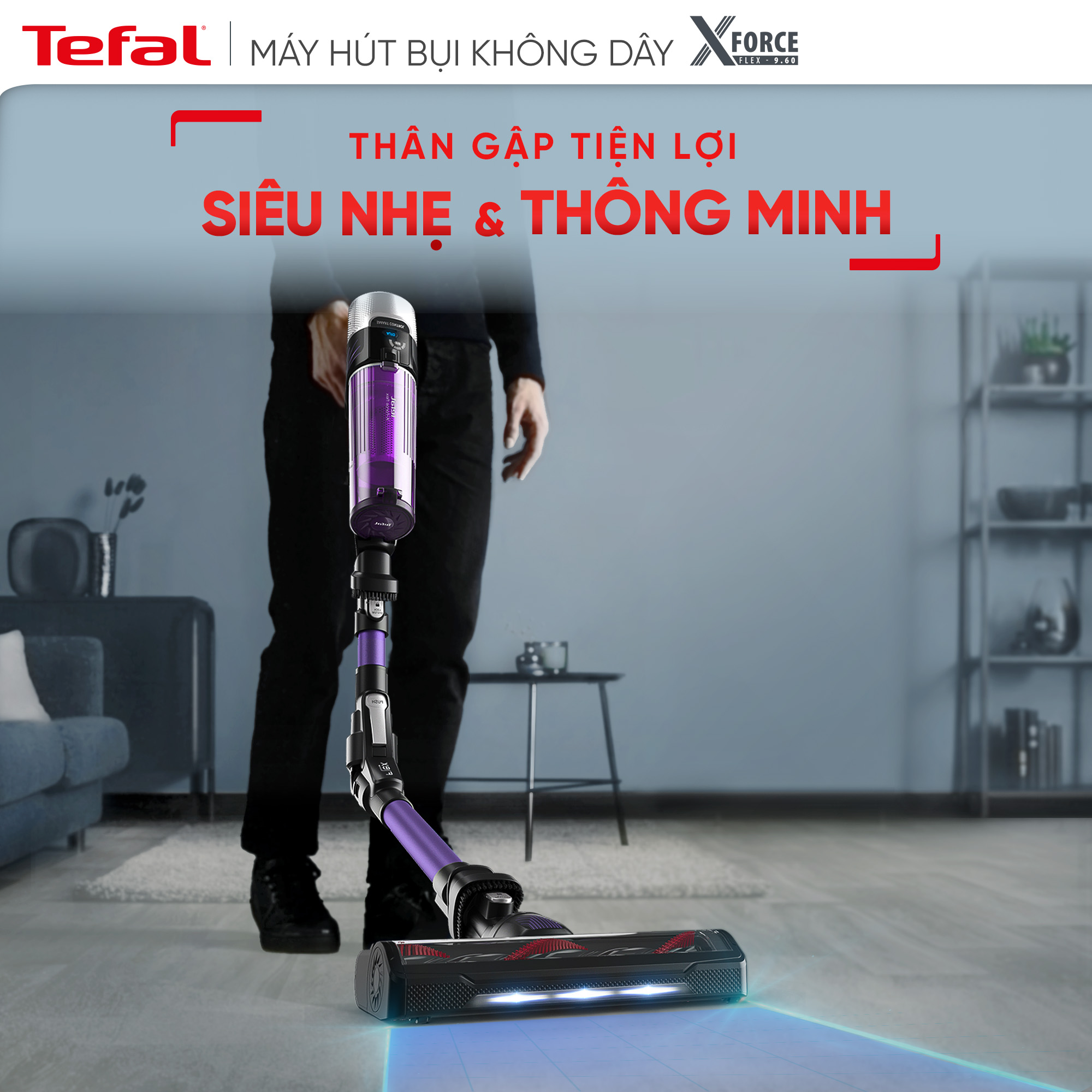 [SẢN PHẨM MỚI] Máy húi bụi không dây X-force Flex 9.60 TY2039WO - Tím - Hàng chính hãng