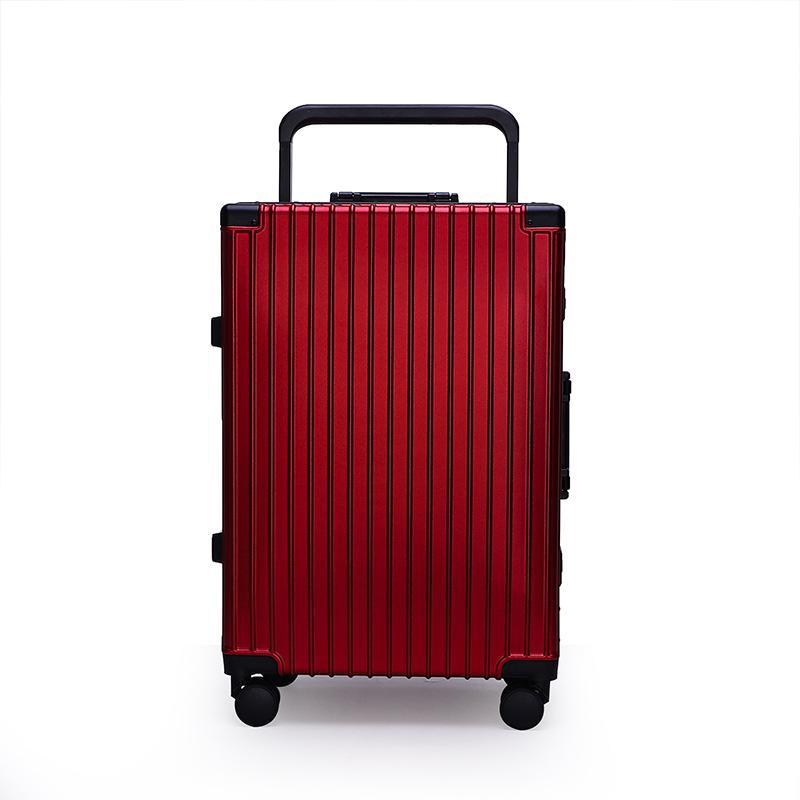 Phong cách mới nhất mới lưới màu đỏ rộng vali xe đẩy tắt tiếng bánh xe đa năng hộp mật khẩu 24 inch vali quá khổ 20 inch trường hợp lên máy bay