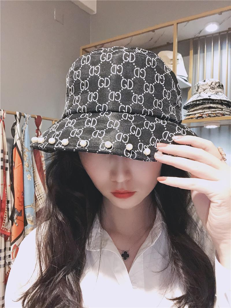 Thời Trang Nữ Mũ Mùa Xuân Và Mùa Hè GD Thư Người Cá Nắp Hương Nhỏ Gió Lưu Vực Nón Hàn Quốc Ngọc Trai Che Nắng Du Lịch nón