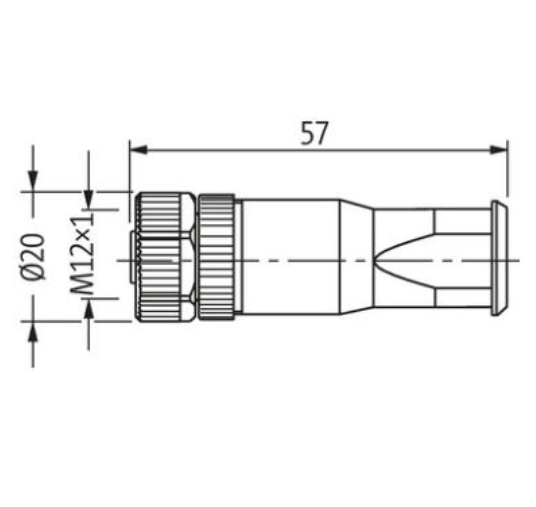 Murrelektronik Đầu nối M12, đầu cái/ Female 0° A-cod 5 pin