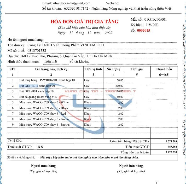 Bút Thiên Long Gel Hi Master B03 mực xanh