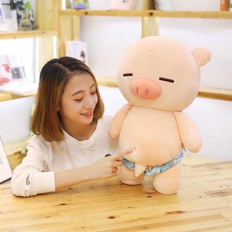 Gấu Bông Heo Mặt Quần Chíp Có Ciu, Thời Trang Heo Bụng Bự Đi Biển Cute, Thú Treo xe Hàng Quảng Châu Cao Cấp