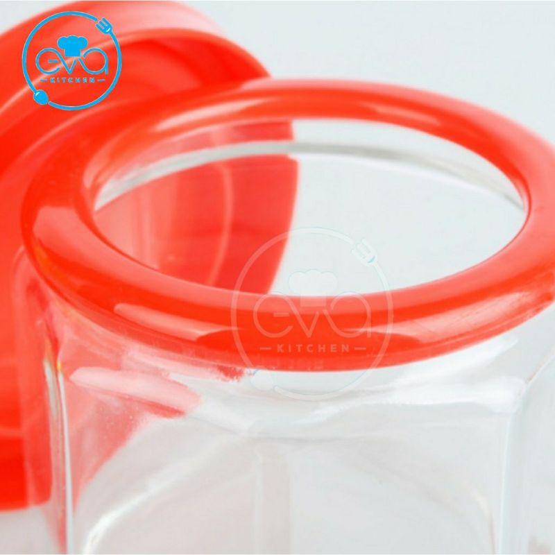 Bộ 5 Hũ Thuỷ Tinh Đựng Gia Vị Nắp Kín