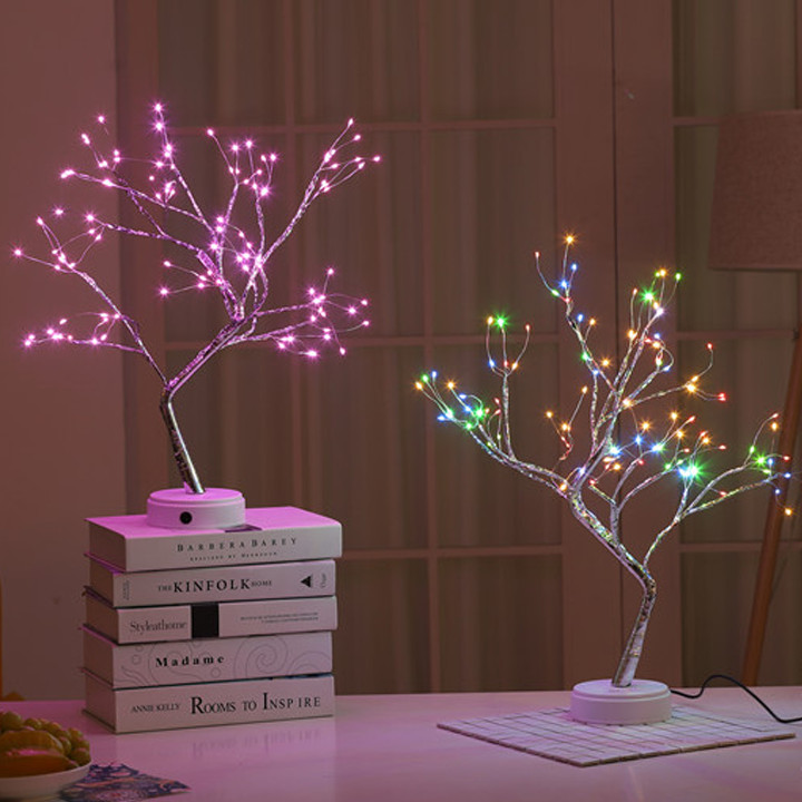 Đèn Để Bàn Essesa /Đèn Ngủ/ Đèn LED USB Trang Trí Hình Nhánh Cây-Hàng Chính Hãng