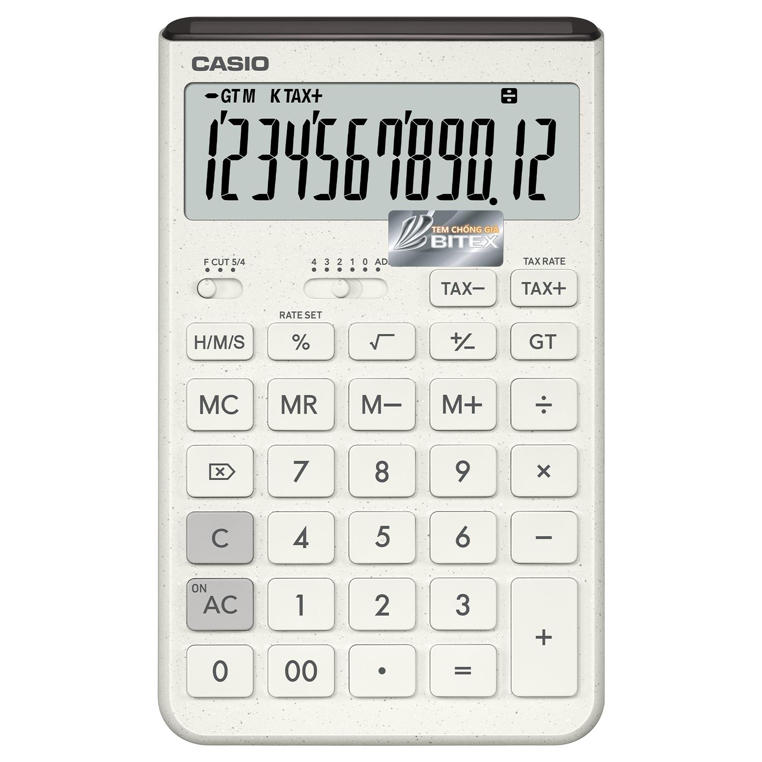 Máy Tính Casio Comfy JT-200T - Màu Trắng - Kèm Quà Chất