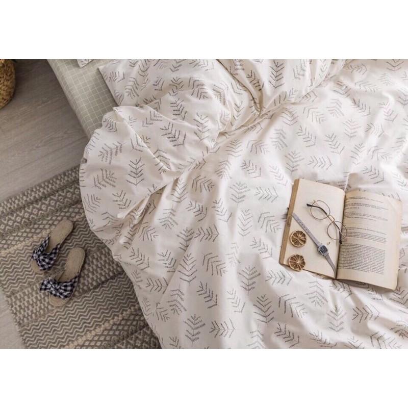 Bộ Chăn Ga Gối Cotton Living 100%cotton Hàng Nhập Khẩu Cao Cấp 4 Món Hoa vintage