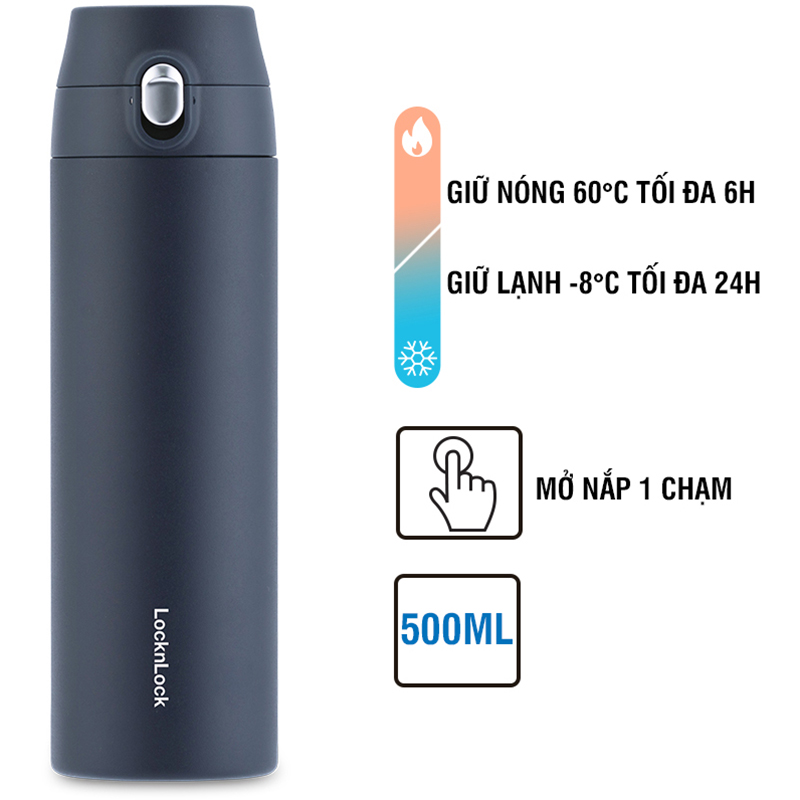 Bình Giữ Nhiệt Lock&Lock Featherlight One-touch Tumbler LHC3257 500ml