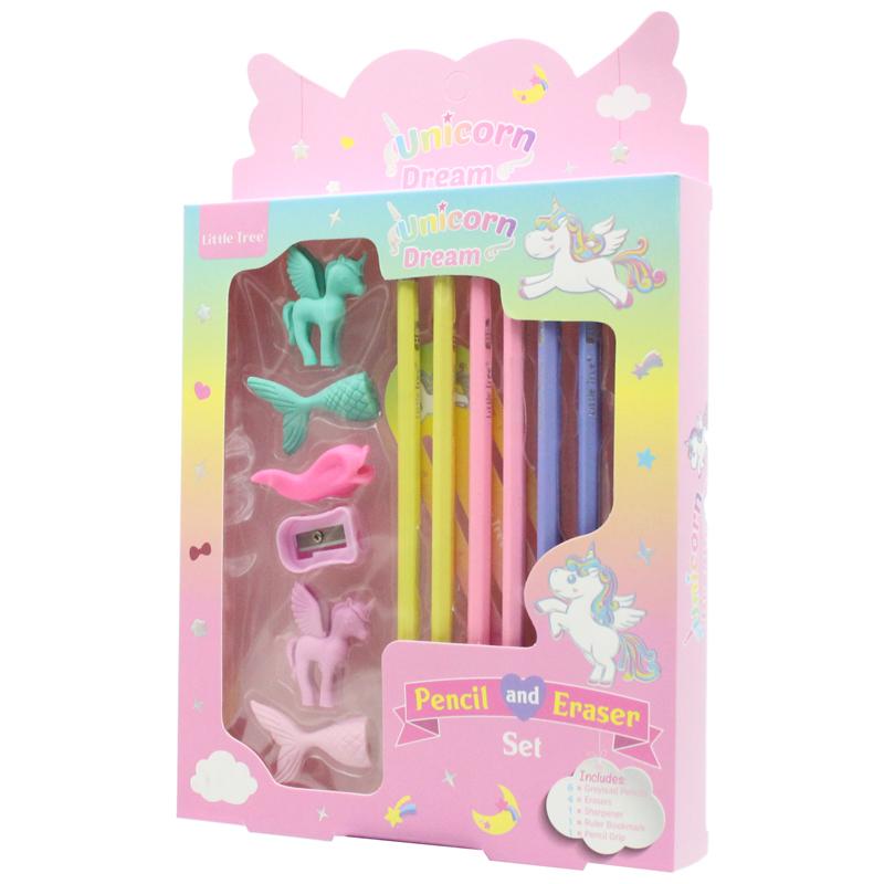 Bộ Dụng Cụ Học Tập Kỳ Lân Unicorn Dream - Little Tree GP8013-E (13 Chi Tiết)