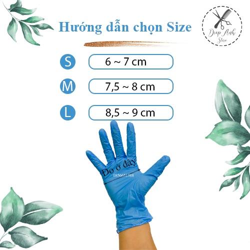 Găng tay y tế xanh hộp 100 chiếc siêu dai, không bột (chuyên dụng trong phun xăm, spa,...)