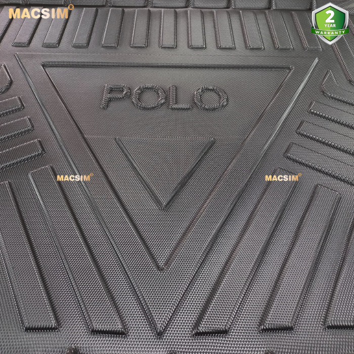 Thảm lót cốp Volkwagen Polo HB 2014-2018 nhãn hiệu Macsin chất liệu tpv cao cấp màu đen