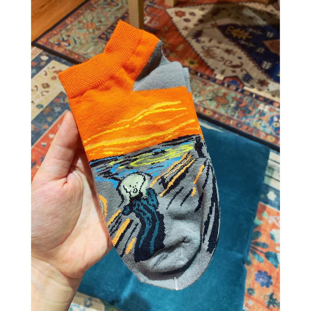TẤT CỔ NGẮN HỌA TIẾT PIC SOCKS