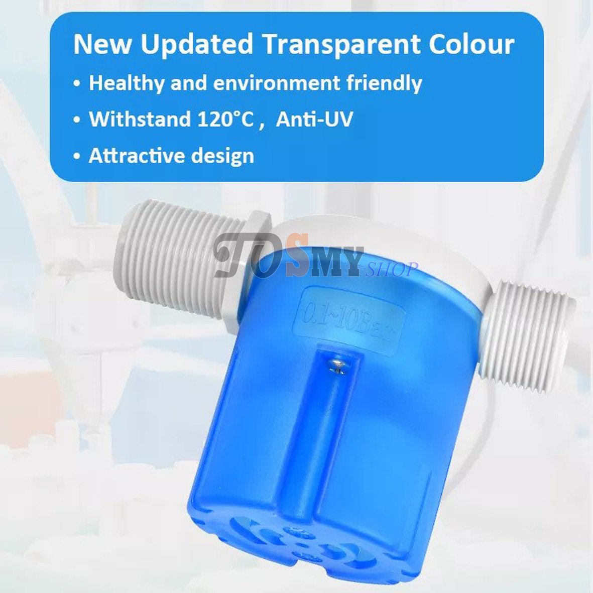 Van phao cơ nhựa thông minh thế hệ mới kèm co và băng tan phi 27mm