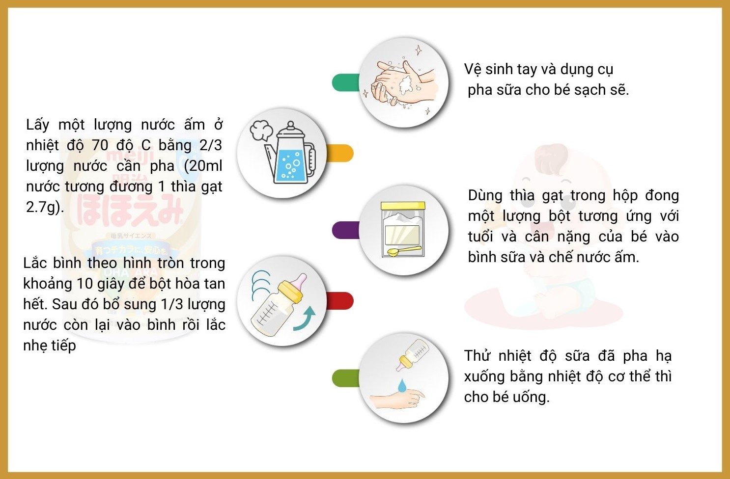 Sữa cho trẻ sơ sinh 0-1 tuổi Meiji Nhật giàu dưỡng chất kèm DHA giúp phát triển cân đối chiều cao, cân nặng, trí não cho bé - Massel Official