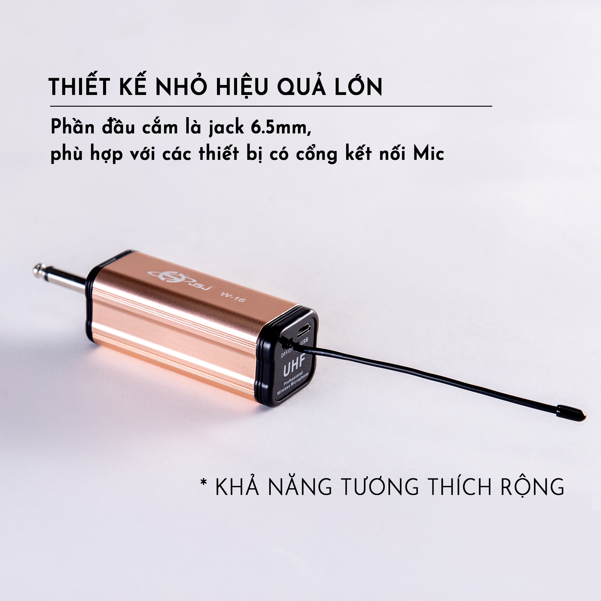 Micro  Không Dây Cho Loa Kéo JSJ W-16 Hàng Chính Hãng