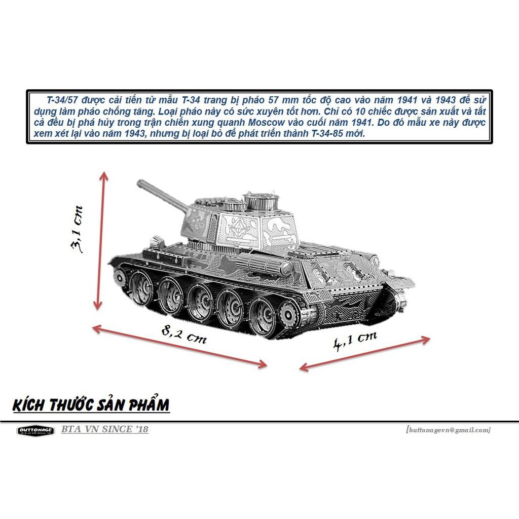 Mô Hình Lắp Ráp 3d Xe Tăng T-34/57 - Liên Xô