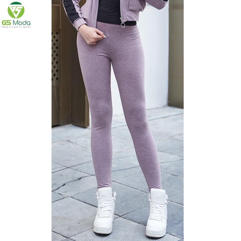 Quần legging nữ cạp cao nâng mông GS Moda, co giãn, thấm hút mồ hôi, vải 2 mặt cao cấp 21Q0001L