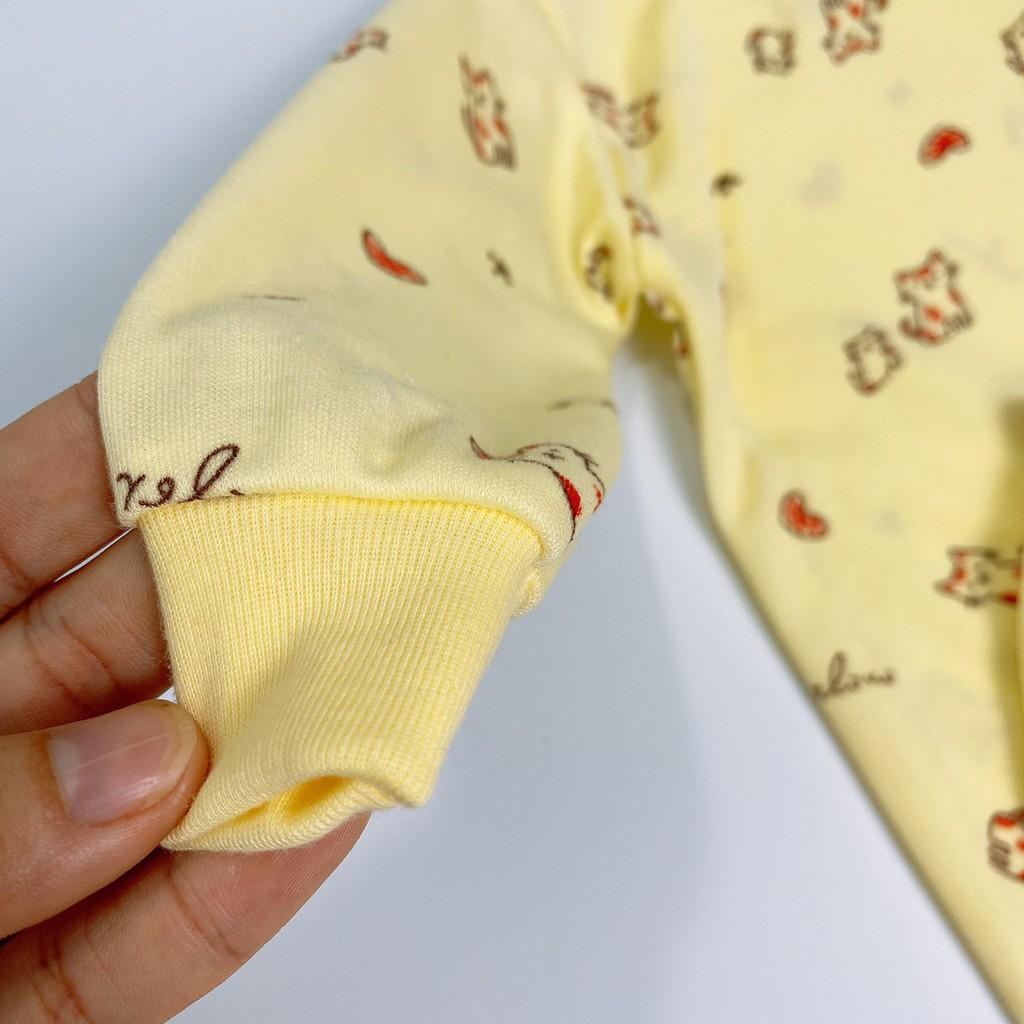 Bộ quần áo thu đông dài tay hình ngộ ngĩnh cho bé từ 0-15 tháng- Mẫu A3 Màu
