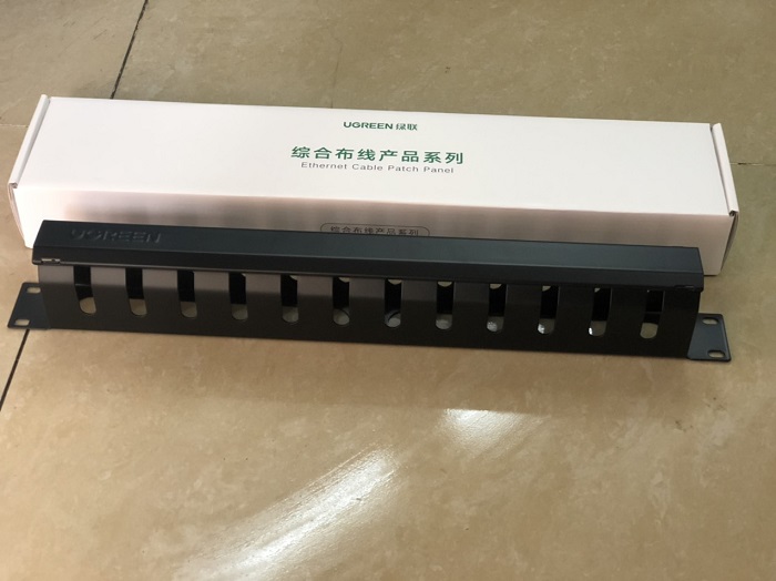 Thanh quản lý cáp mạng ngang UGREEN dùng cho tủ mạng 19''- Hàng chính hãng