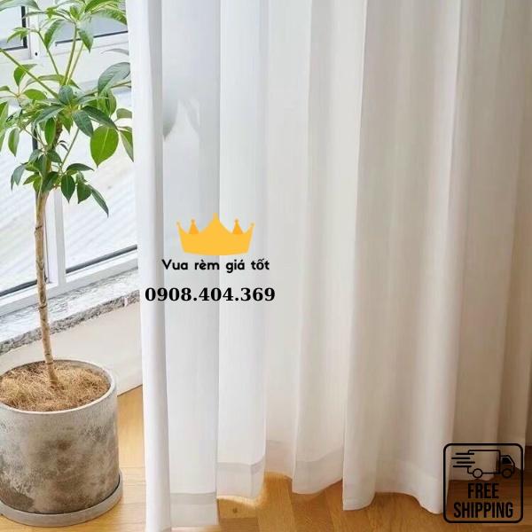 Rèm Von trắng mềm mịn cao cấp decor trang trí siêu đẹp