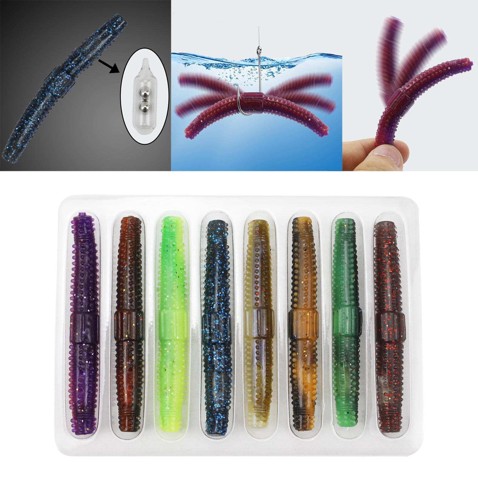 8x Fishing Worms Fishing Accessories Floating Easy to Use Fishing Soft Lures