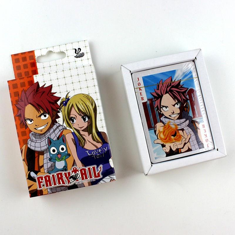 Bộ thẻ bài in hình FAIRYTALL 54 lá khác nhau bộ tú bài tây anime manga chibi xinh xắn