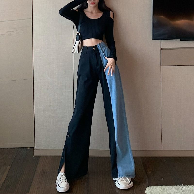 Quần ống suông phối màu Mã: QD2195