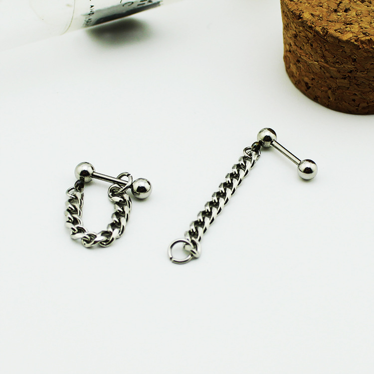 Bông tai xích Bigbang thần thái phiên bản đen trắng hot hit