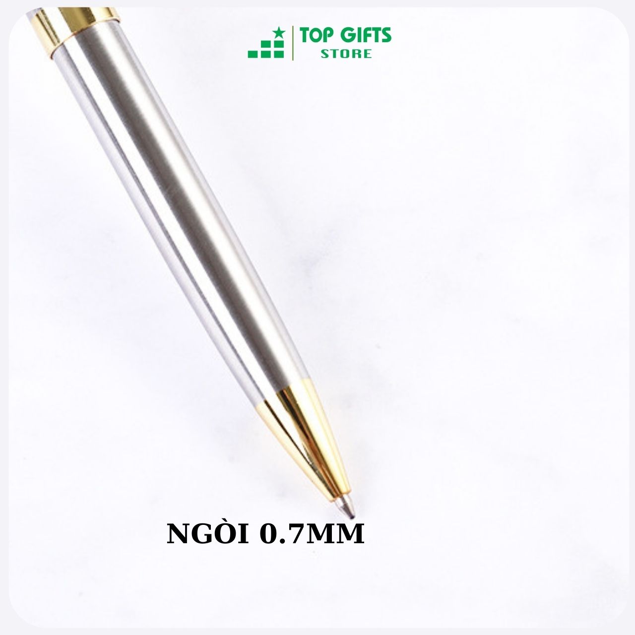 Bút ký khắc tên cao cấp Bạc IMB010 xoay mở ngòi - Quà tặng sinh nhật nạn bè người thân| Bút khắc tên + Ruột bút+ Hộp đựng bút