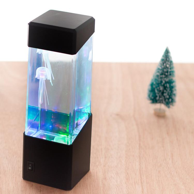 Đèn sứa 1X RGB Đèn bàn DC cho hồ cá Đèn giường ngủ 16 Thay đổi màu sắc trang trí cho phòng khách, phòng ngủ, bàn với 1 con sứa