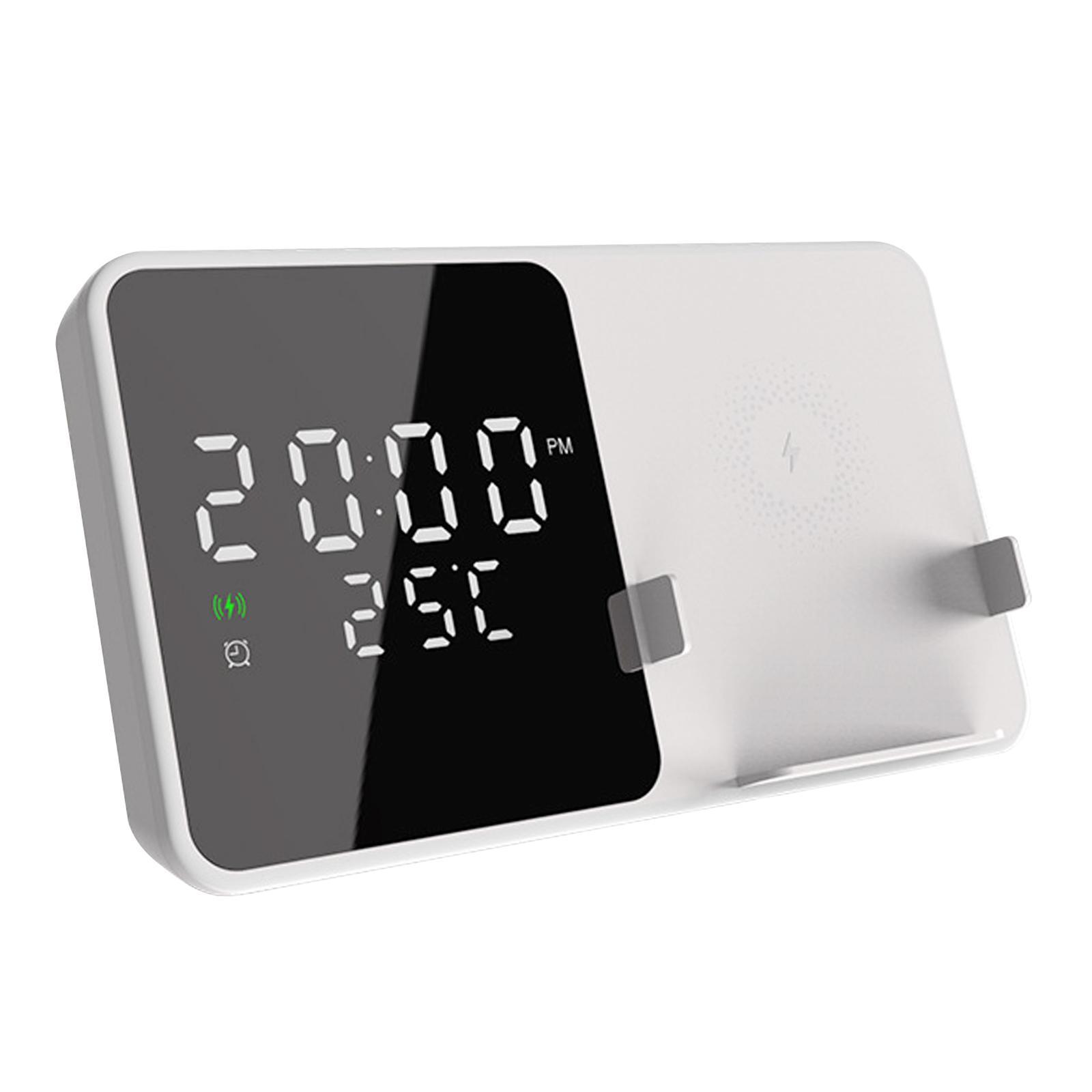 15W   Clock Charging Stand Black