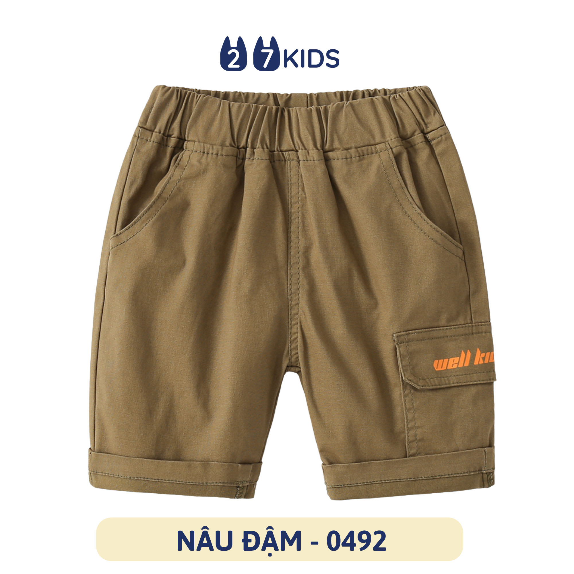 (10-12Kg) Quần short Kaki bé trai 27Kids WELLKIDS Quần đùi nam cho trẻ từ 2-10 tuổi BSKK3