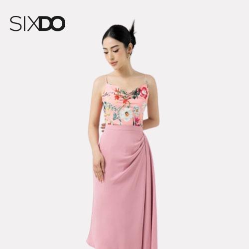 Áo hai dây lụa họa tiết hoa SIXDO