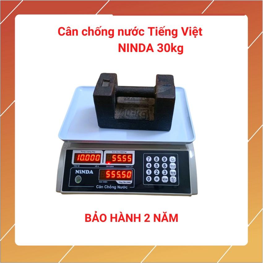 Cân điện tử chống nước Tiếng Việt NINDA 30kg