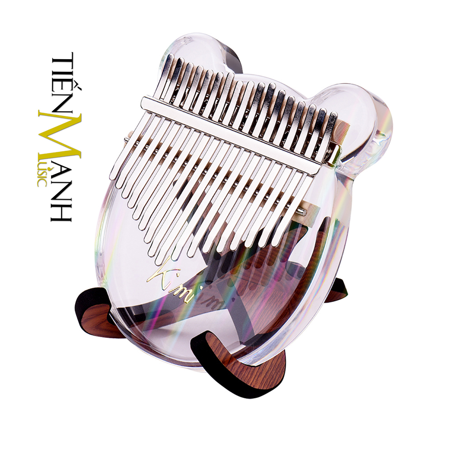 Đàn Kalimba Kimi M10S Màu Cầu Vồng Rainbow - 17 Phím Acrylic Trong Suốt M-10S (Hộp cứng chống sốc, Búa chỉnh âm, Sticker dán note, Khăn lau, Sách học) - Kèm Móng Gảy DreamMaker