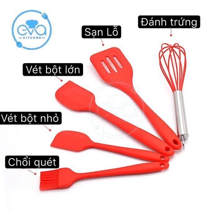 Set silicon phết dầu, phết kem nhào bột, làm bánh...